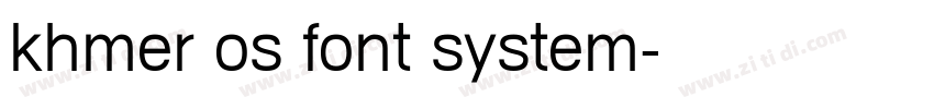 khmer os font system字体转换